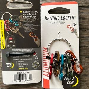 🆕⚒️ Nite Ize S-Biner Key Ring Locker Aluminum MicroLocks Keychain
